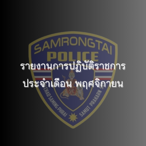 รายงานการปฏิบัติราชการประจำเดือนพฤศจิกายน 2567